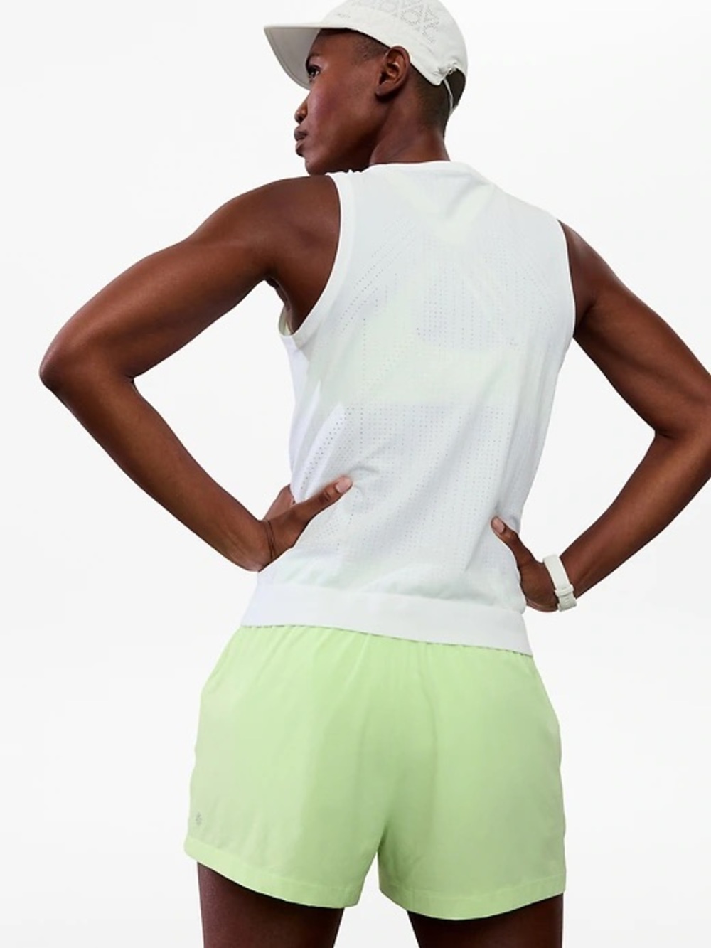 Athleta In Motion Seamless Workout Tank Medium White